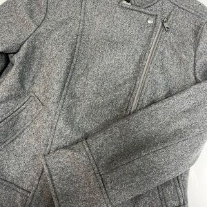 NWOT Banana Republic Gray wool moto jacket mario bellucci italian lined women M